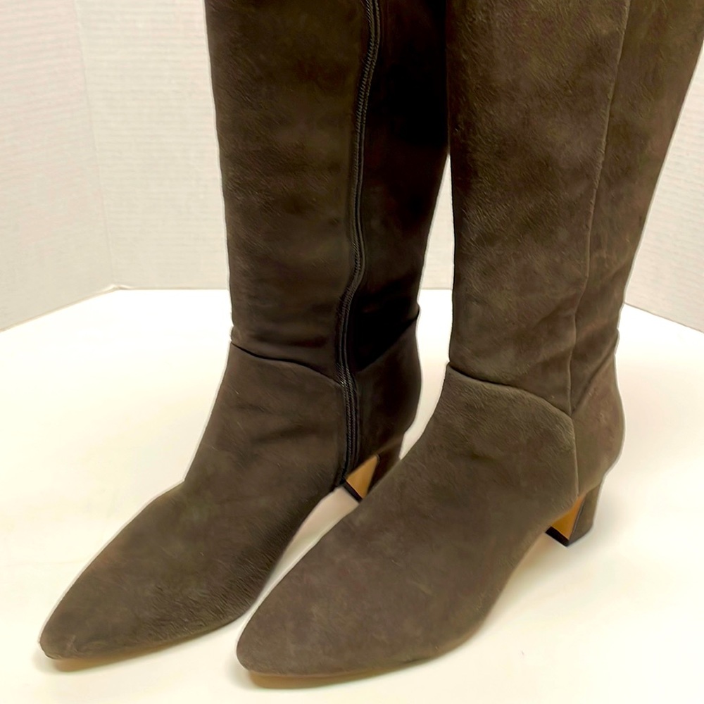 Alex Marie. warm tobacco suede 8.5 boots. 2 inch heel. Worn once